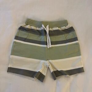NWT Little Bipsy Green and White Striped Shorts